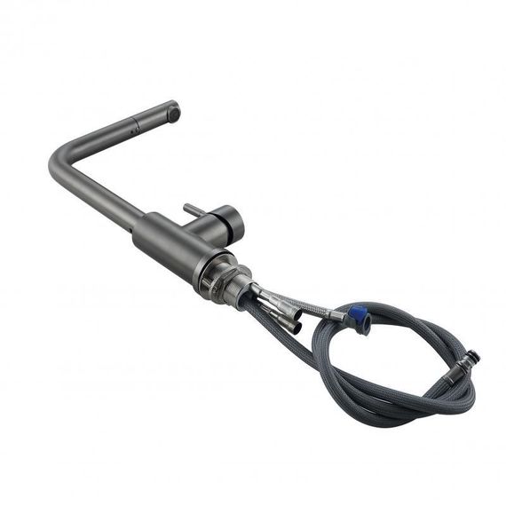 Смеситель для кухни Lidz Aria 015FL1 (k35) с выдвижным изливом LDARI015FL1GRP49561 Graphite | Зображення 5