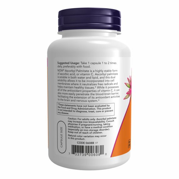 Ascorbyl Palmitate 500 mg - 100 vcaps | Зображення 2