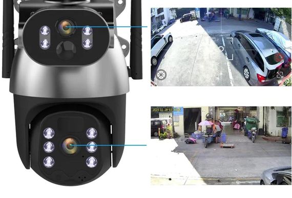 Сонячна камера 4G відеоспостереження з двома об'єктивами Q5max (234577337_3653) | Зображення 4