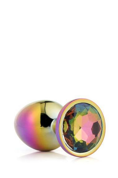 Dt21782 Райдужна анальна пробка GLEAMING LOVE MULTICOLOUR PLUG MEDIUM Sex Aura | Зображення 1