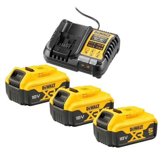 Зарядний пристрій DeWalt + 3 акумулятори DCB1104P3