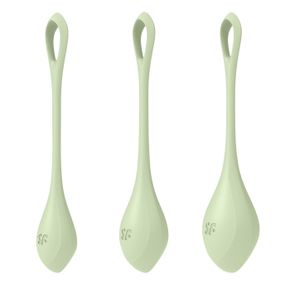 Набір йоні-намистин Satisfyer Yoni Power 2 Light Green, діаметр 2-2,5-3 см, маса 22-44-73 г