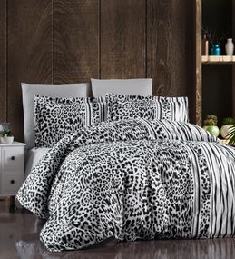 Постільна білизна First Choice Cotton Satin сімейний 160х220 Leopard Black
