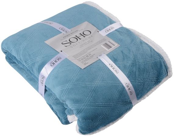 Ковдра флісова Soho 150х200 см Plush hugs Silver blue | Зображення 1