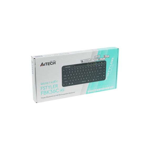 Клавіатура A4Tech FBK36C Wireless/Bluetooth Black (4711421000222) | Зображення 6