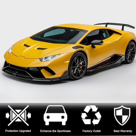 Накладка на передній бампер Lip V2 (Карбон) для Lamborghini Huracan 2014- рр | Зображення 2