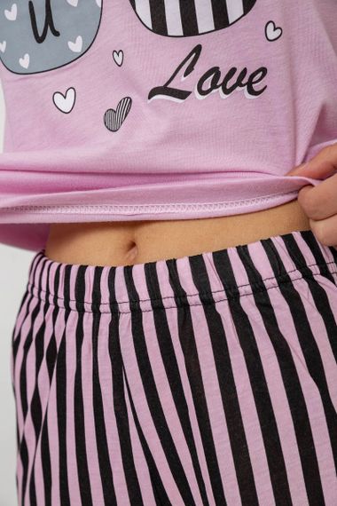 Пижама женская с принтом  -уценка, цвет сиреневый, 243R2032-F-U | Зображення 5