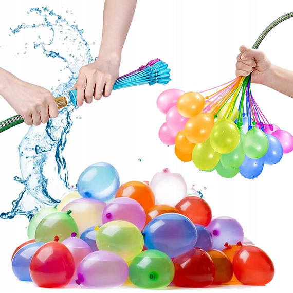 Водяні кульки бомбочки для водних битв Happy Baby Balloons 111 кульок | Зображення 4