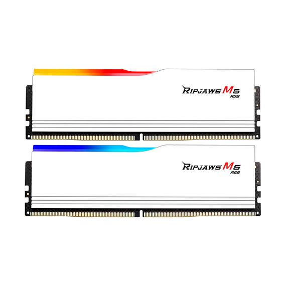 Модуль памяти для компьютера DDR5 32GB (2x16GB) 6000 MHz Ripjaws M5 RGB Matte White G.Skill (F5-6000J3636F16GX2-RM5RW) | Зображення 1