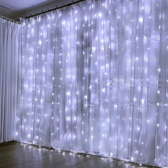 Світлодіодна гірлянда-штора Сіточка 2х2м, 240 LED, білий теплий XPRO (234564364_429) | Зображення 3
