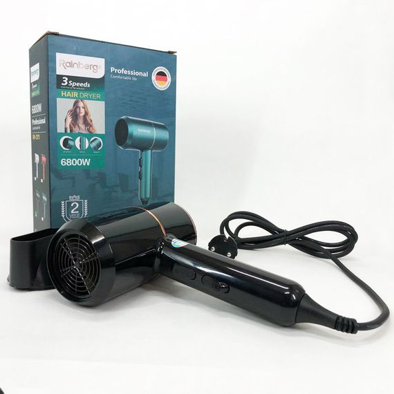 Фен для укладки и сушки волос Rainberg RB-2211 + насадка-концентратор. IM-419 Цвет: черный | Зображення 8