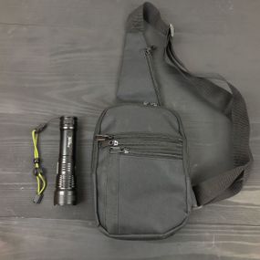 Набір 2 у 1! Якісна тактична сумка з кобурою + професійний ліхтар IQ-871 POLICE BL-X71-P50