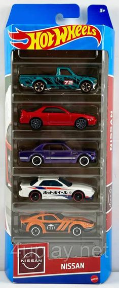 Hot Wheels: Nissan. Хот Вілс: Ніссан. Набір із 5-ти машинок. Datsun, Fairlady, Silvia, Skyline | Зображення 1
