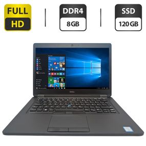 Ноутбук Dell Latitude 5480 / 14" (1920x1080) IPS / Intel Core i5-6300U (2 (4) ядра по 2.4 - 3.0 GHz) / 8 GB DDR4 / 120 GB SSD / Intel HD Graphic 620 / WebCam б/у