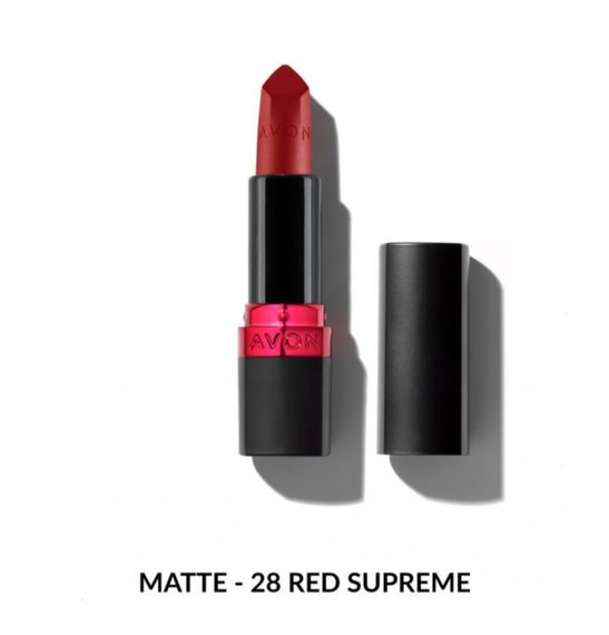 Зволожувальна матова губна помада Avon "Ультра" 28М Червона перевага  (28М Red Supreme) 3,6г