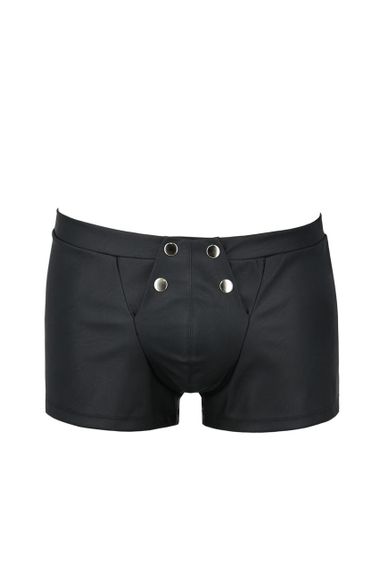 Чоловічі шкіряні боксери з клапаном Passion 050 SHORT PATRICK L/XL Black Sex Aura | Зображення 2