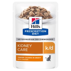 Вологий корм з куркою для котів із захворюваннями нирок Hill's PD Feline K/D Chicken, 85 гр
