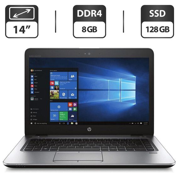 Ультрабук Б-класс HP EliteBook 745 G4 / 14" (1366x768) TN / AMD PRO A10-8730B (4 ядра по 2.4 - 3.3 GHz) / 8 GB DDR4 / 128 GB SSD / AMD Radeon R5 Graphics / WebCam / DisplayPort б/у