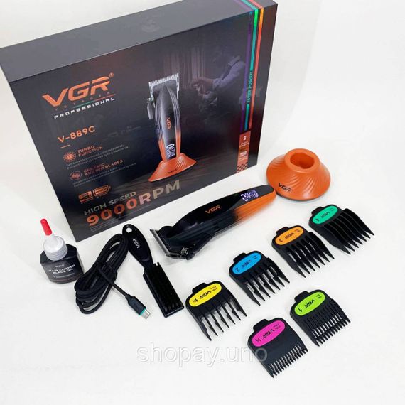 Машинка для стрижки окантовки VGR V-889C, Машинка для окантовки акумуляторна Миюча стрижки GV-13 | Зображення 6