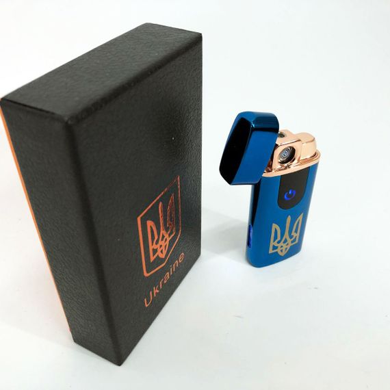 Електрична та газова запальничка Україна (з USB-зарядкою) HL-431. KV-419 Колір: синій | Зображення 4