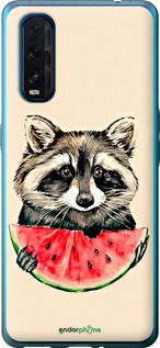 Чохол на Oppo Find X2 Єнотик з кавуном "4605u-1891-2448"