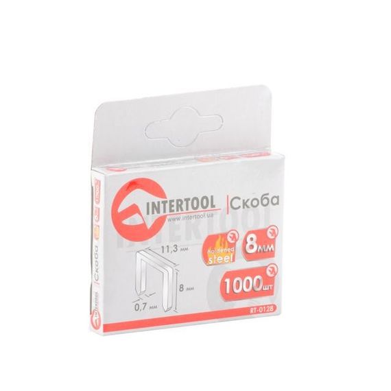 Скоба гартована 8 мм під степлер INTERTOOL RT-01281 | Зображення 1