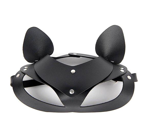 Сексуальная элегантная черная маска Кошечки Star Night, кожаная (без коробки) sexstyle | Зображення 3