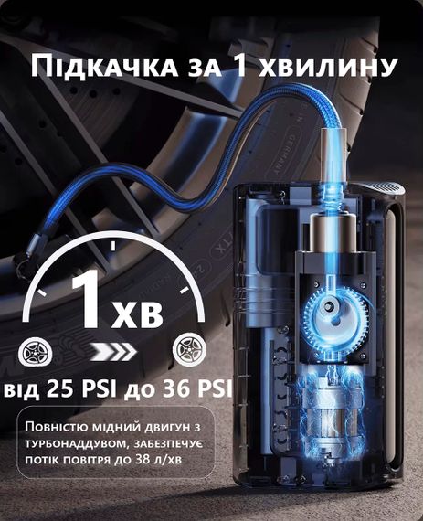 Автомобільний автокомпресор Repower D29 150 PSI бездротовий | Зображення 2