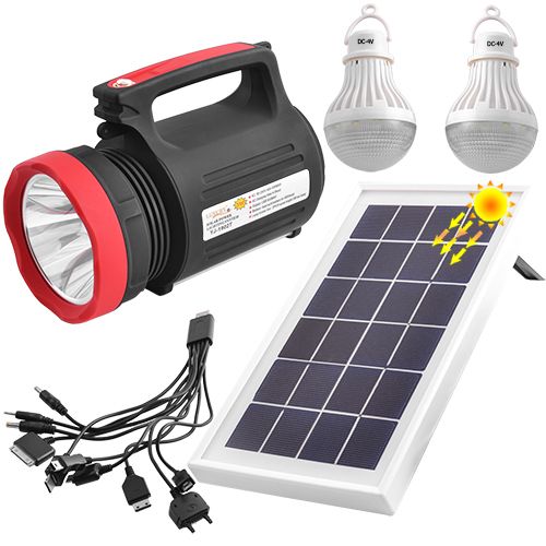 Переносний ліхтар XPRO 1902 T з функцією павербанку, 5W+22SMD, 2 лампи 3W, вбудований акумулятор та сонячна батарея (44737-_724)