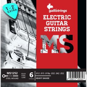 Струни для електрогітари Gallistrings MS1252 (.012-.052), HEAVY, Steel