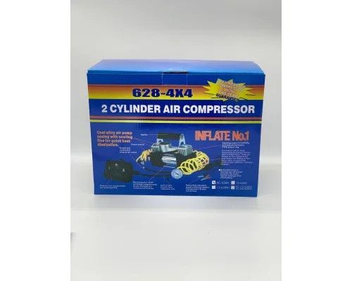 Автомобильный компрессор двухпоршневой Air Compressor 12V 628-4x4 | Зображення 2