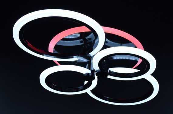 Люстра світлодіодна стельова LED світильник для квартири на стелю лед 26328 Чорний 10х39х61 см. | Зображення 9