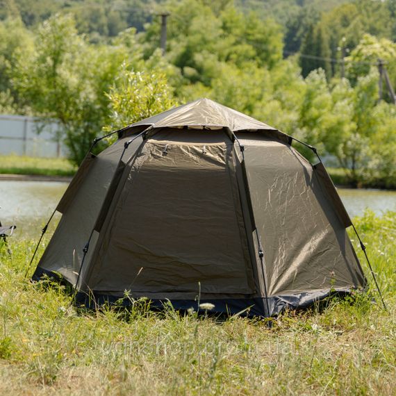 Намет автоматичний 3 місний 240×210×130 (см) кемпінговий з тентом туристичний палатка Camping Lugi LU-020 | Зображення 1