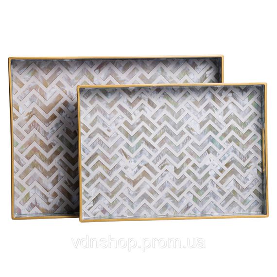 Набор прямоугольных подносов для подачи еды 2 (шт) 40×30×4 (см) HP-HK-16