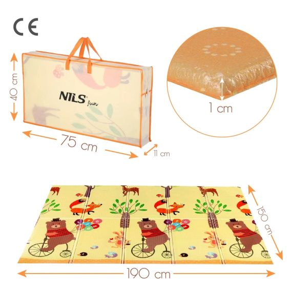 Детский складной коврик NILS FUN MD05 FOREST 190x150 см | Зображення 5