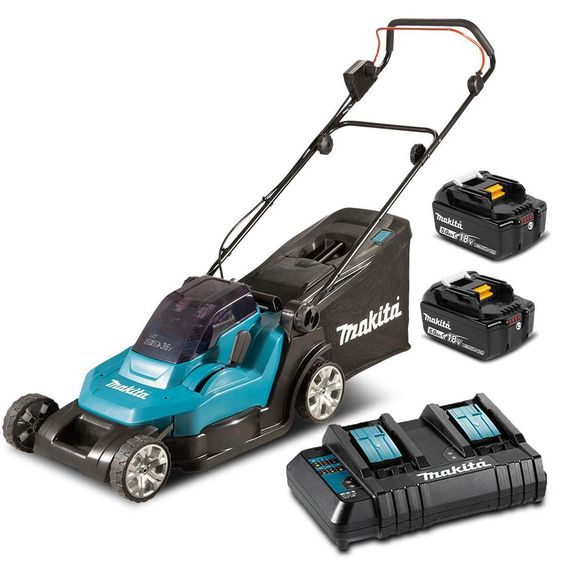 Газонокосарка акумуляторна Makita DLM432CT2 (43 см, 20-75 мм, 50 л, LXT)
