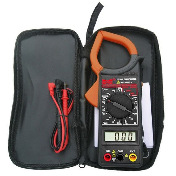 Цифровий кліщовий мультиметр HAOYUE DT266 з чохлом MJ-371 та щупами