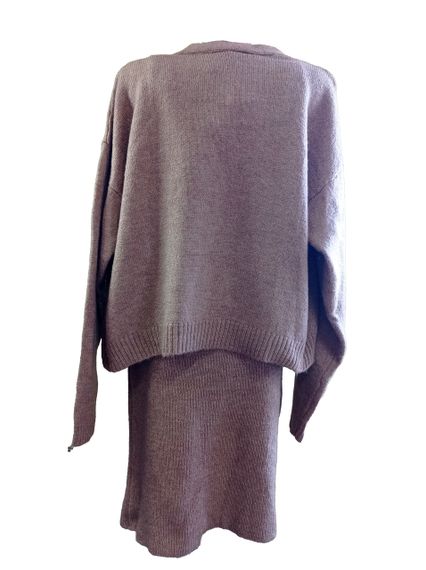 Костюм в'язаний трійка зі спідницею М&M коричневий (213861) | Зображення 6