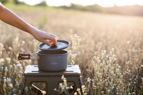 Казанок туристичний Tribe Pot 1,9л Alu алюмінієвий, Похідний легкий казан трайб для багаття, Казанок для кемпінгу і риболовлі | Зображення 1
