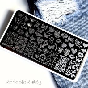Пластина 063 для стемпінгу RichColor (12х6см)