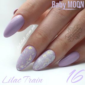 Гель-лак BABY MOON Lilac Train №16 насичений бузковий, 6 мл