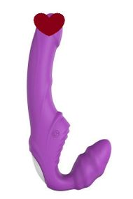 Страпон безремневой VIBES OF LOVE DOUBLE DIPPER PURPLE Sex Aura