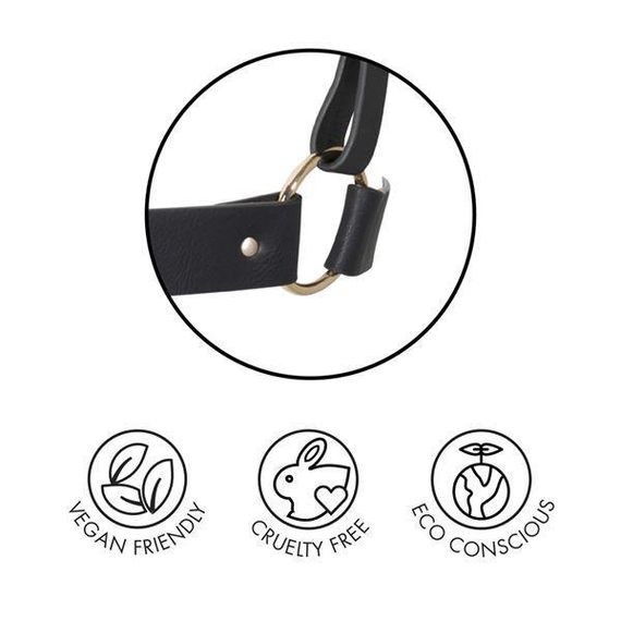 Портупея Bijoux Indiscrets MAZE - X Harness Black, экокожа | Зображення 4