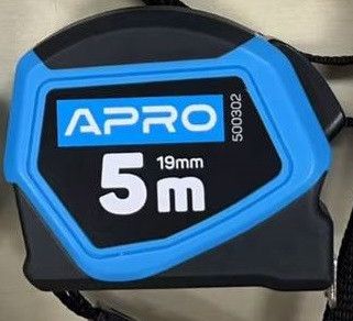 Рулетка гумова автостоп 5 мх19 мм APRO
