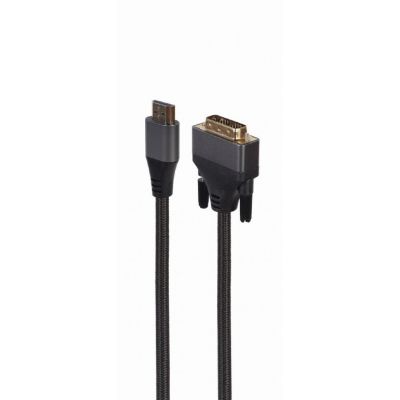 Кабель мультимедийный HDMI M to DVI M 1.8m 4K 30Hz 18+1pin Cablexpert (CC-HDMI-DVI-4K-6)