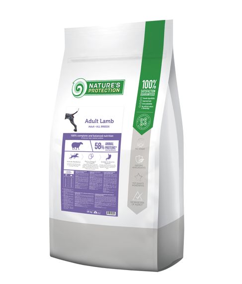 Корм Nature's Protection Maxi Adult Lamb сухой с ягнятиной для взрослых собак крупных и гигантских пород 18 кг
