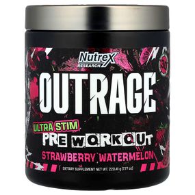Передтренувальний комплекс Nutrex Outrage Ultra Stim Pre Workout 220,41 г, Strawberry-Watermelon