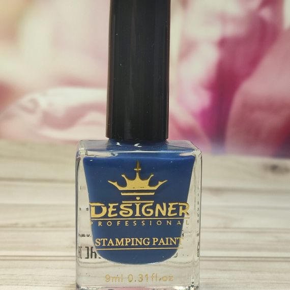 Лак-фарба Designer №12 (Синя) Stamping Paint 9 мл | Зображення 2