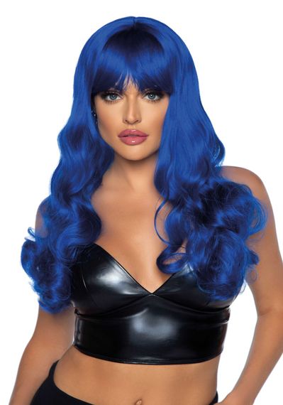 Хвиляста перука Leg Avenue Misfit Long Wavy Wig Blue, довга, реалістичний вигляд, 61 см | Зображення 1
