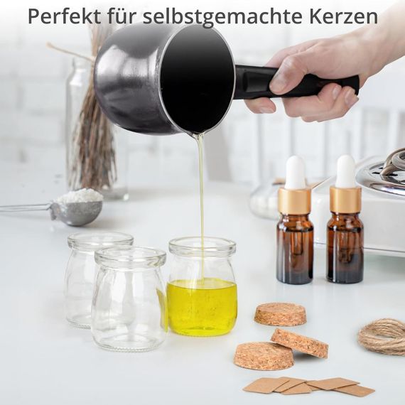 Баночки скляні з корком 100 мл, 23 шт, прозорі з етикетками та мотузкою, для солодощів, меду, йогурту свічок спецій банки маленькі | Зображення 3